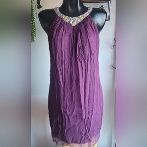 Maria Bianca Nero plum silk dress Size L